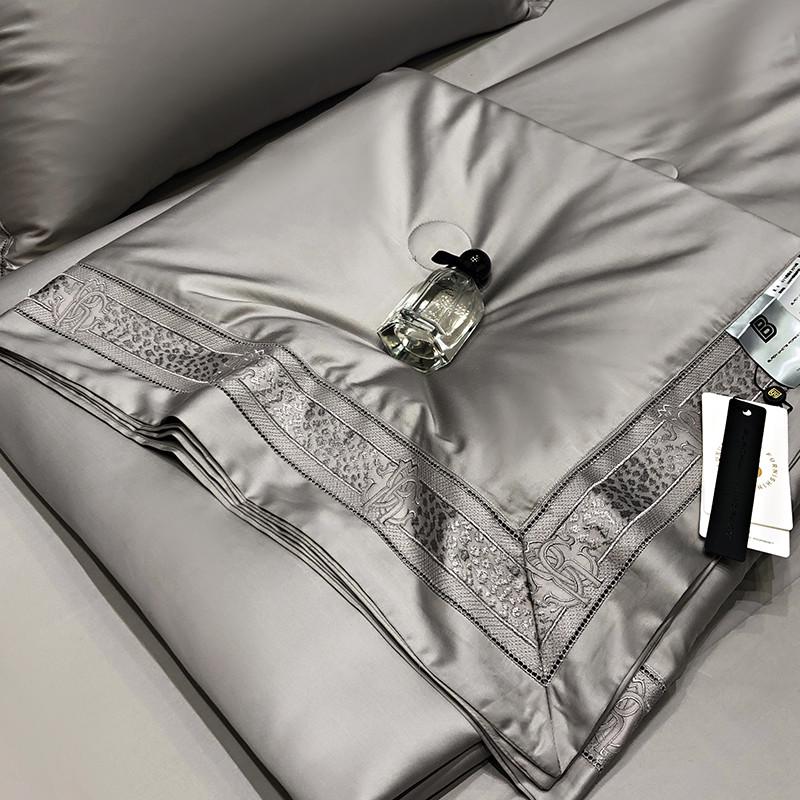 极简纯色轻奢风100S天丝棉夏凉被四件套凉感冰丝空调被薄被可机洗