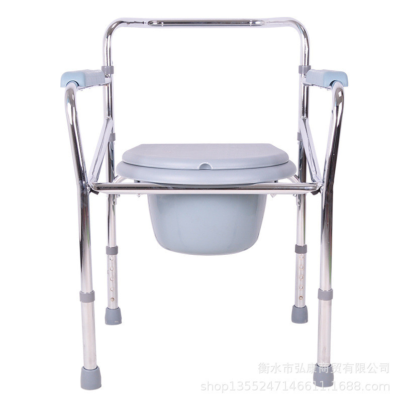 仁脉FS894残联老人坐便椅折叠座便器座厕椅便椅电镀钢管坐便椅