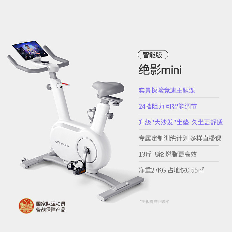 麦瑞克merach绝影mini智能家用动感单车室内磁控静音运动健身车