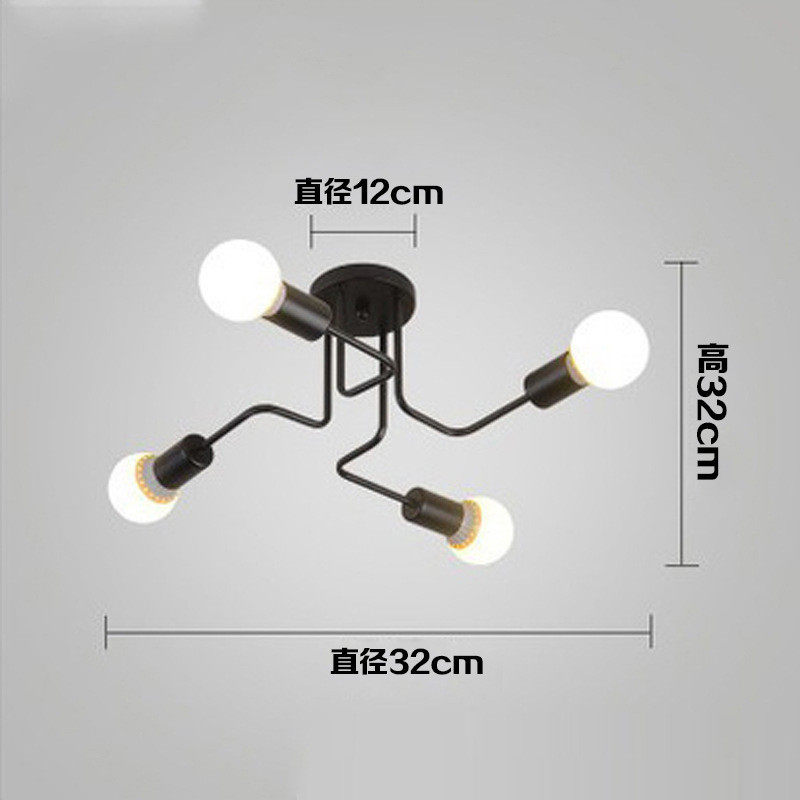 不客餐厅卧室铁艺吊灯黑色网红小户型工业风挑层高分子灯,家装灯饰光源,餐厅吊灯,淘宝优惠券,粉丝福利购,淘宝优惠卷