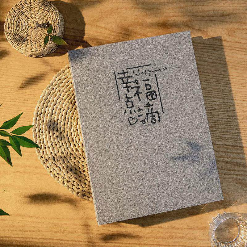 粘贴式棉麻diy相册本影集创意相簿情侣恋爱影集收藏覆膜纪念册