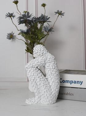 北欧现代马赛克人物抽象摆件书柜大堂软装陈设饰品售楼部桌面摆设