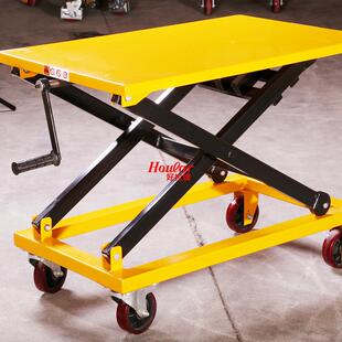 S00丝杆升降平台车300/500手摇平台车手动机械手推车螺杆平台