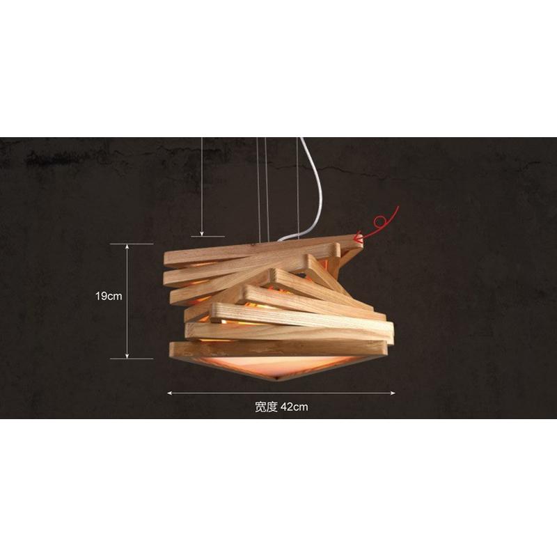 创意个性餐厅吊灯木韩式现代头灯艺术卧室灯具书房店商铺设计