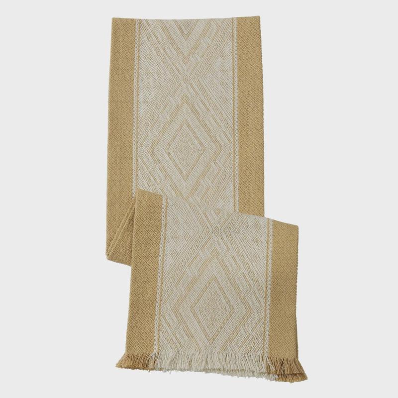 gz6m美式复古餐桌桌旗电视柜盖布编织色织提花斗柜棉线餐厅氛围感