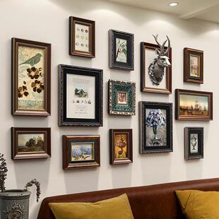 ZB6M美式相框照片墙家居装饰墙面装饰相框挂墙复古实木相框结婚