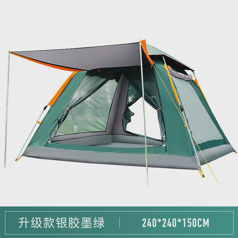 户外帐篷3-4人沙滩加厚防雨2人露营全自动双人野营速开四面帐篷