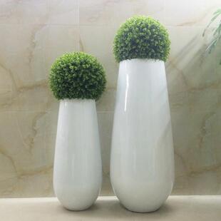 玻璃钢花瓶摆件现代创意酒店大堂花盆室内外客厅落地花器装饰