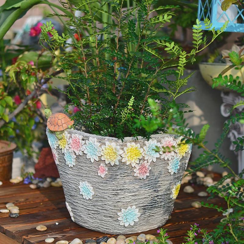 蛋型艺术花盆多肉盆栽圆盆花园摆件动物容器新中式阳台布置装饰品