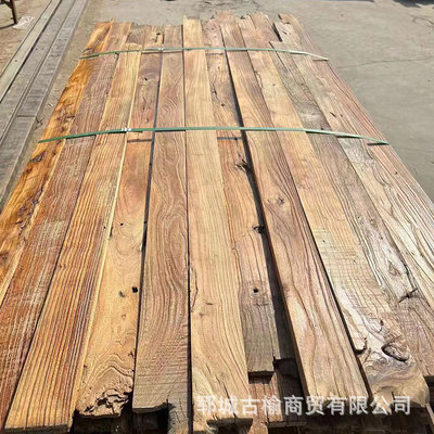 老榆木风化板材旧木老门板风化老榆木板纹理木材做旧民宿门板