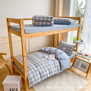 批发长绒棉四件套学生宿舍三件套六件套宿舍純棉学校床上用品套装