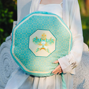 新中式创意客厅沙发靠枕中国风纸鸢刺绣抱枕轻奢高级感法式靠背垫