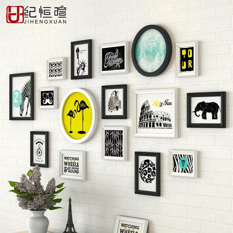 实木照片墙纪恒暄简约现代挂墙相框墙创意组合客厅卧室欧式相片墙,家居饰品,相框/画框,淘宝优惠券,粉丝福利购,淘宝优惠卷