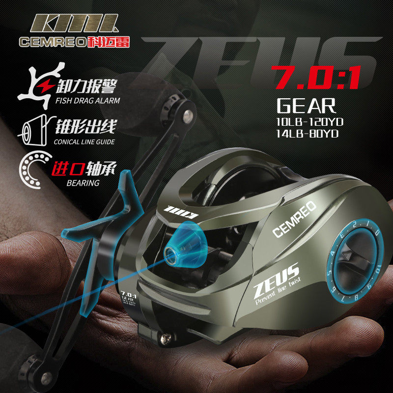 科迈雷宙斯水滴轮防炸线超远投抛投金属线杯卸力报警新手路亚装备