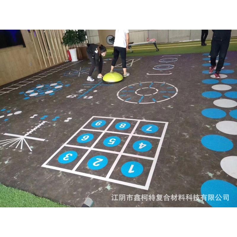 酒店大厅电梯垫私教图喷绘打印地板胶健身房地板PVC运动地胶