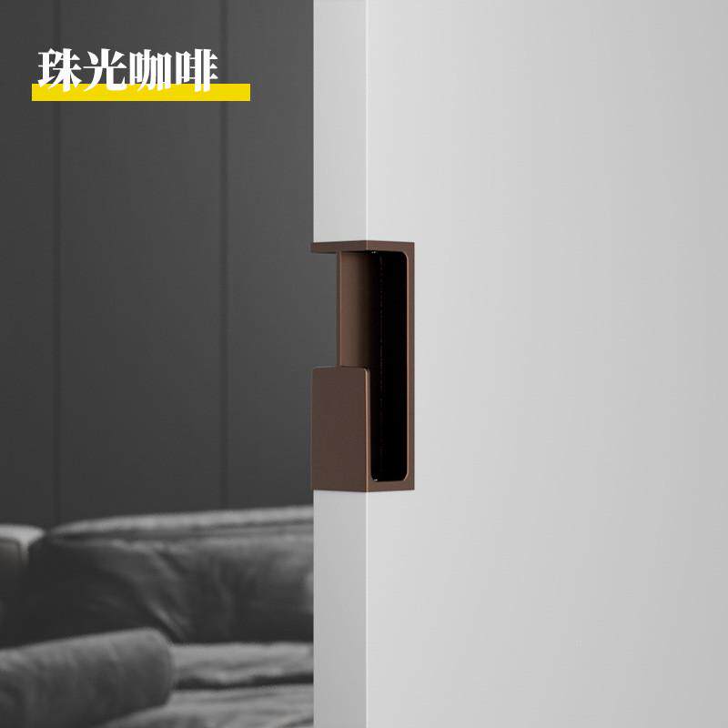 带锁白色门把手门拉手木门暗拉手推拉谷仓口袋口袋衣帽间移门拉手