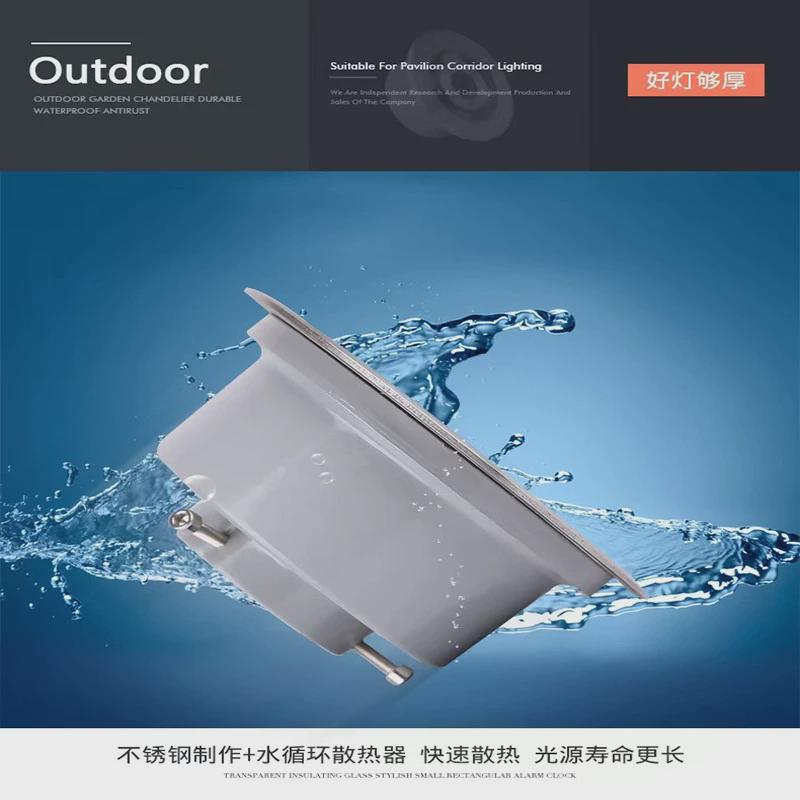 led喷泉灯防水七彩涌泉灯12v24v低压中孔灯灯水下水池鱼池景观灯