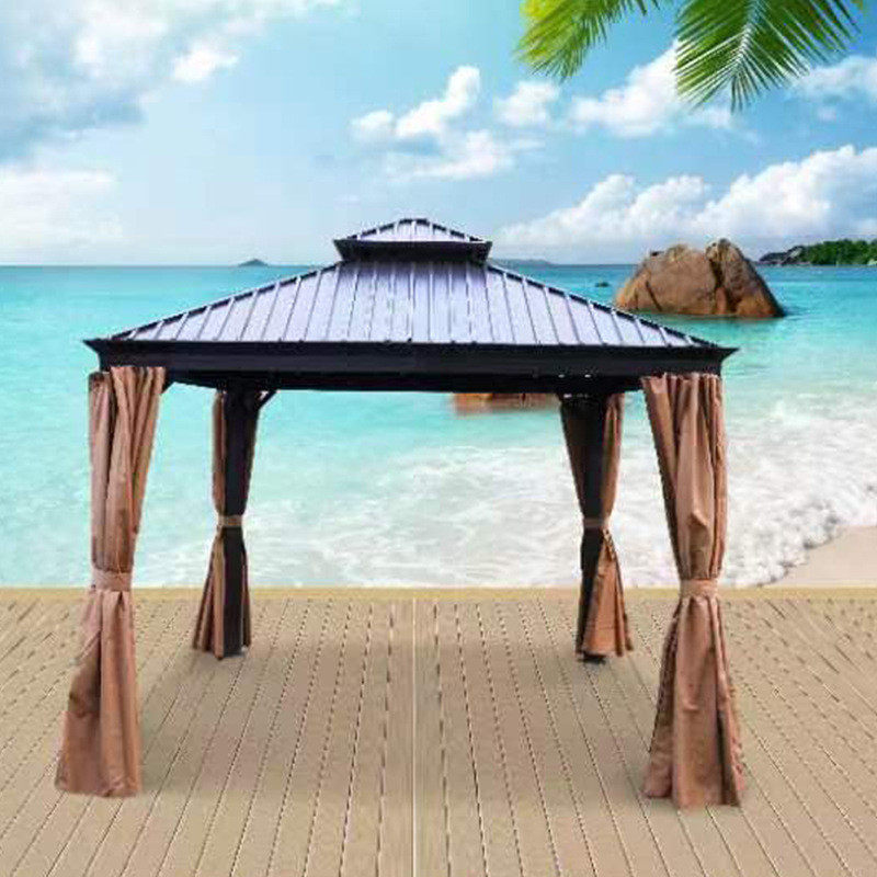 凉亭户外帐篷镀锌休闲亭子院子室外花园遮阳棚露台棚子雨棚庭院