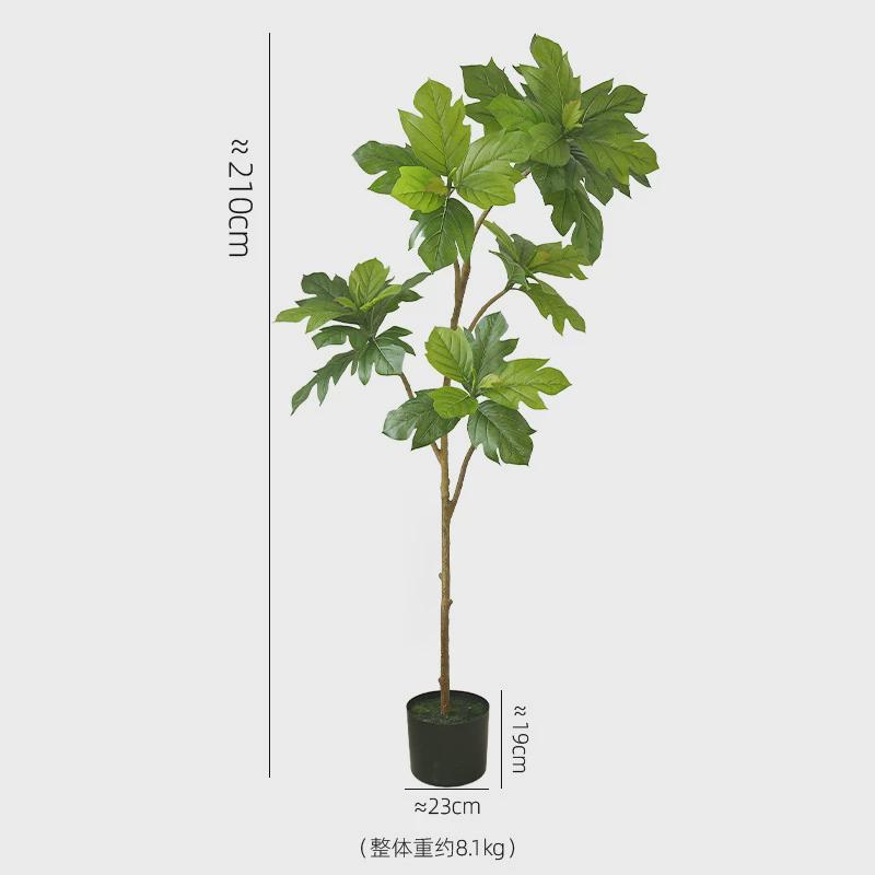 仿真面包树假树盆栽室内客厅装饰绿植盆栽ins风装饰仿真植物