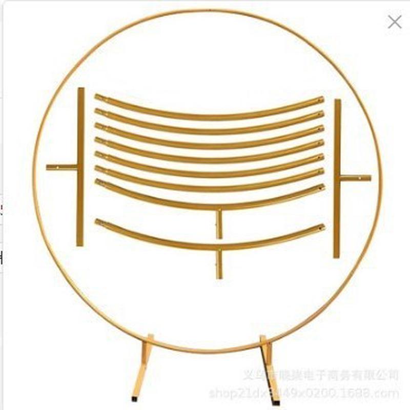 铁艺拱门花门户外草坪派对圆环花架婚礼气球舞台背景道具装饰布置