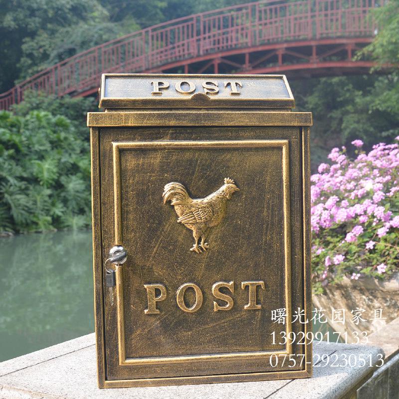 装饰别墅铸铝信箱邮箱立式户外邮箱
