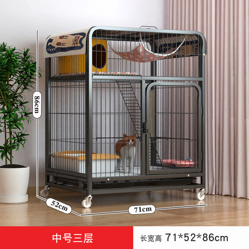 猫窝一体超大厕所自由空间猫咪带猫别墅屋舍室内猫猫笼子房子家用