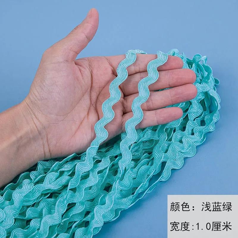 现货0.5-1cm丙纶s纹波浪织带花边水兵带窗帘装饰手工diy服装辅料