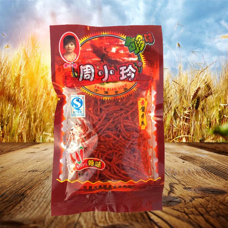 周小玲素酱肉丝辣条60袋香辣丝8090后童年儿时怀旧麻辣面筋零食