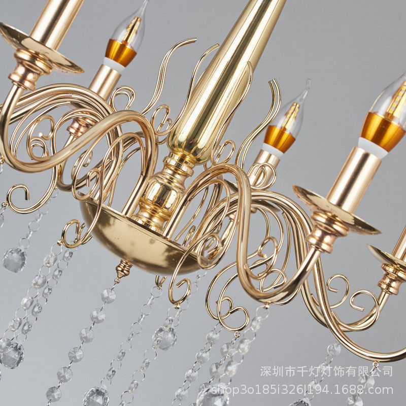 2020新款婚庆欧式电镀金属8头吊灯礼堂吊顶舞台橱窗展示婚庆道具