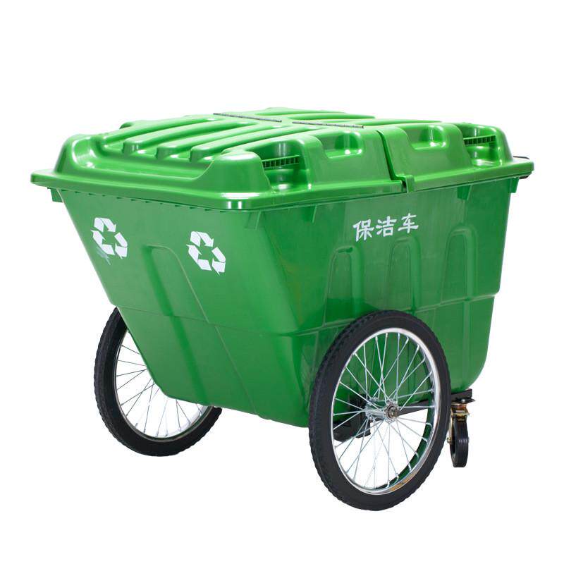 400l环卫塑料垃圾清运车保洁手推车大号户外垃圾车垃圾桶市政物业