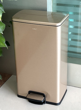 ri0t大容量商用gnf不锈钢垃圾桶40升方形新款30l厨房客厅20l有盖