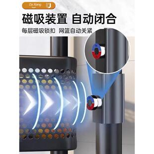 a6l水果360度旋转蔬菜置物架落地多层多功能圆形厨房放菜收纳