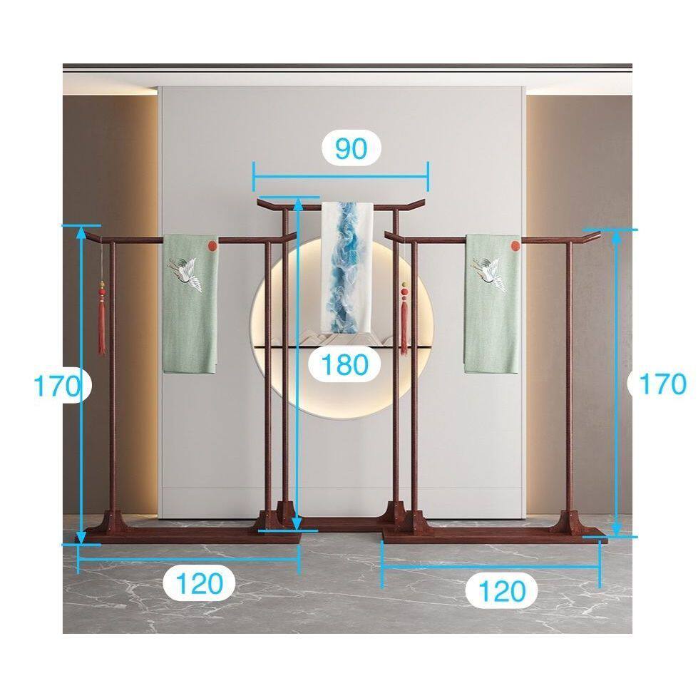 复古中式衣帽架落地酒店实木秀禾婚纱展示架客栈卧室挂衣架简易