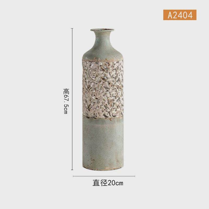 美式复古做旧花瓶摆件民宿落地插花器花店装饰品创意婚纱摄影道具