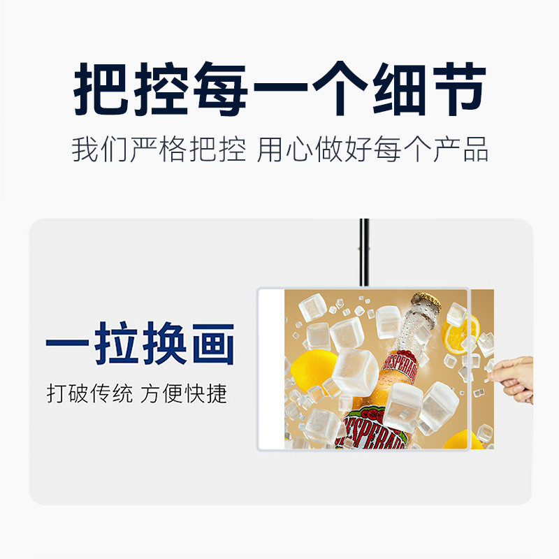 超薄电视灯箱广告牌价目表壁挂悬挂奶茶店点菜单餐led灯玻璃灯箱