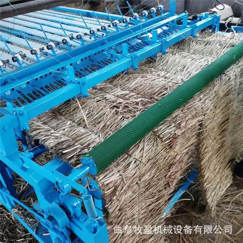 电动1.5米稻草编制草帘机金蝉卵锁边自动编织机自动枝切边苇帘机