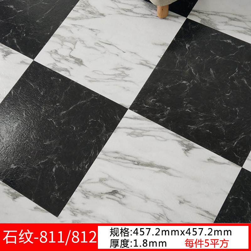 批发5加厚耐磨-pvc地板革自粘地板平方防水家用商用地胶卧室地板