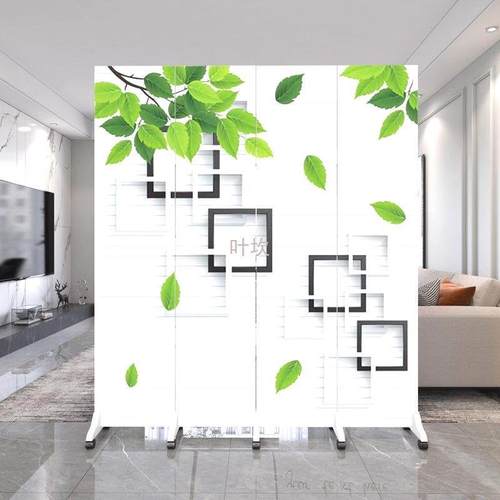 y禊2美容院折叠屏风隔断客厅卧室平风简易简约现代可移动遮挡帘带