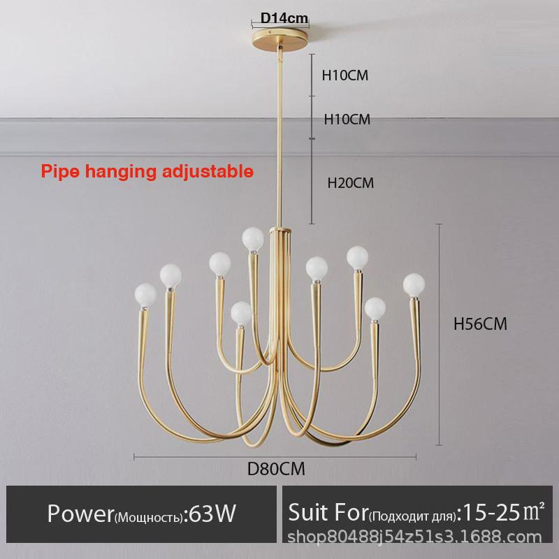 灯客厅主北欧中古风轻奢美式法式复古卧室设计师款蜡烛餐厅吊灯