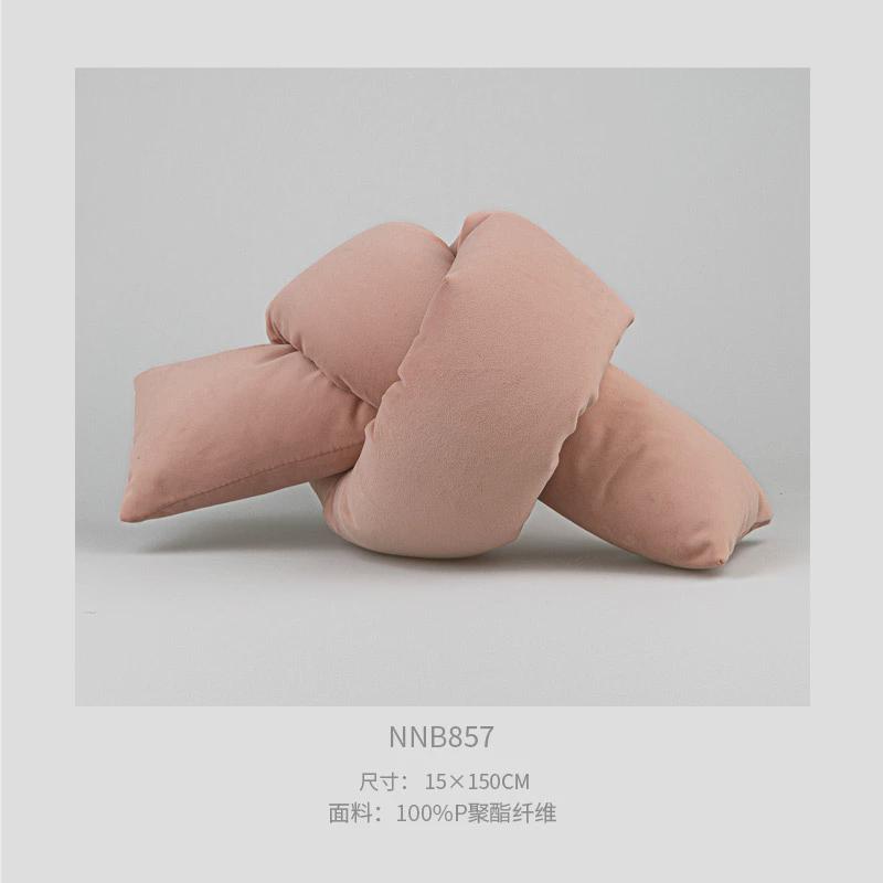 简约儿童房样板间粉色床旗抱枕组合展厅床品靠枕女孩房床尾巾搭毯