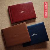 m204影楼相册婚纱照影集写真加厚6色艺术纸纪念册夹心对裱皮面册