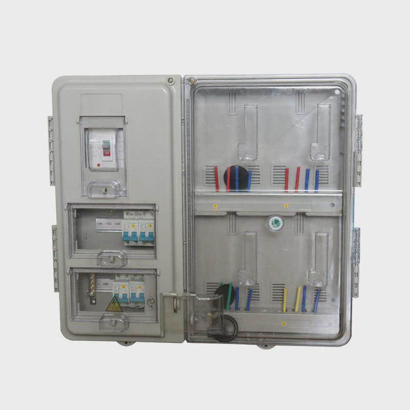 厂家供应国网半透明塑料透明PC电表箱单相4/6/9/12/16户电表箱