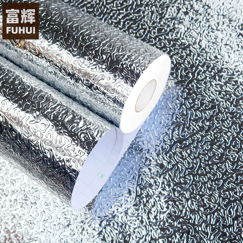 金色自粘墙纸壁纸加厚pvc防油贴纸厨房橱柜防水防潮墙贴50米防污