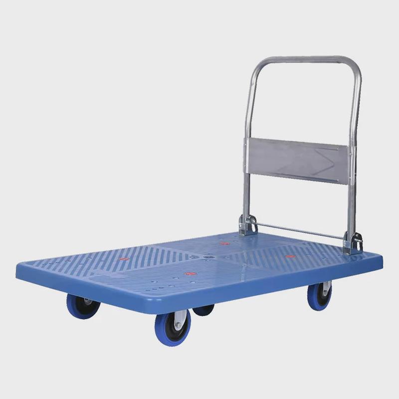 超市加厚静音折叠手推车平板车拉货搬运手拉车仓库工具车搬运车