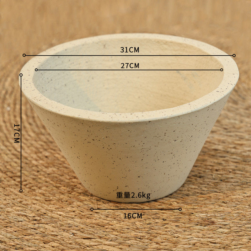 镁泥花盆欧美现代艺术客厅商场室内外落地复古清新特大型号绿植盆