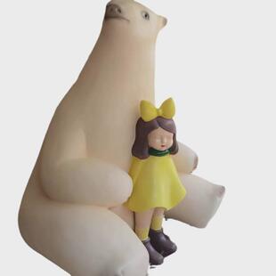 北极熊户外创意大型落地摆件家居女孩装饰品可爱卡通树脂工艺品