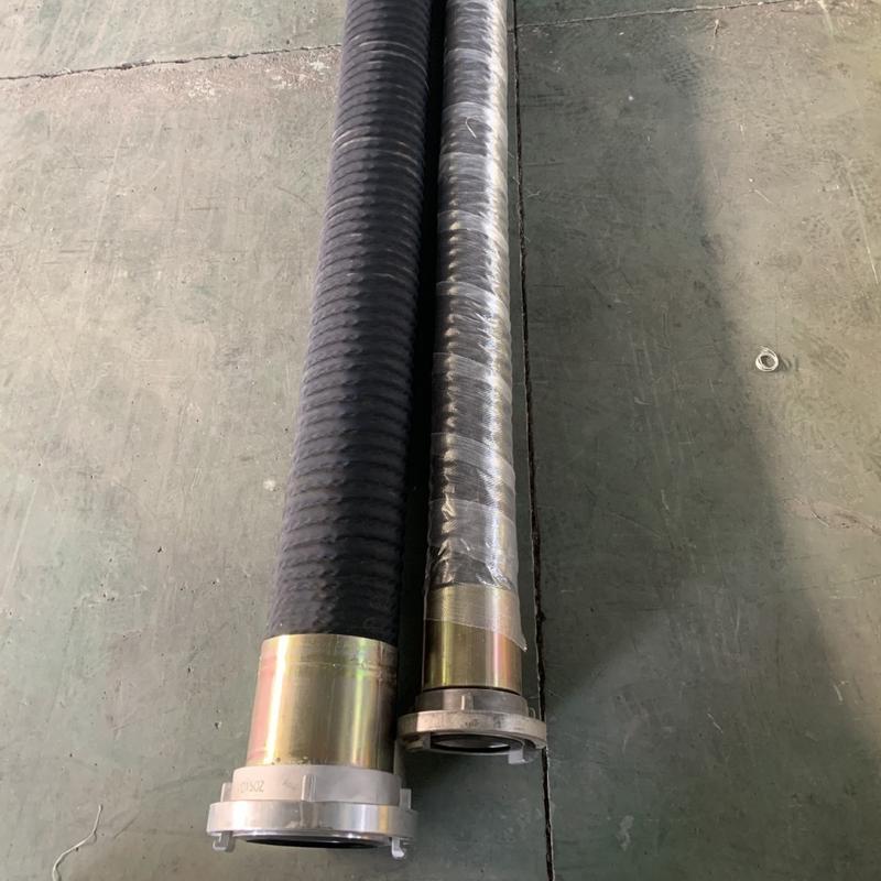 消防吸橡胶dn100黑色水管水管内扣式橡胶水管150消防吸水管橡胶管
