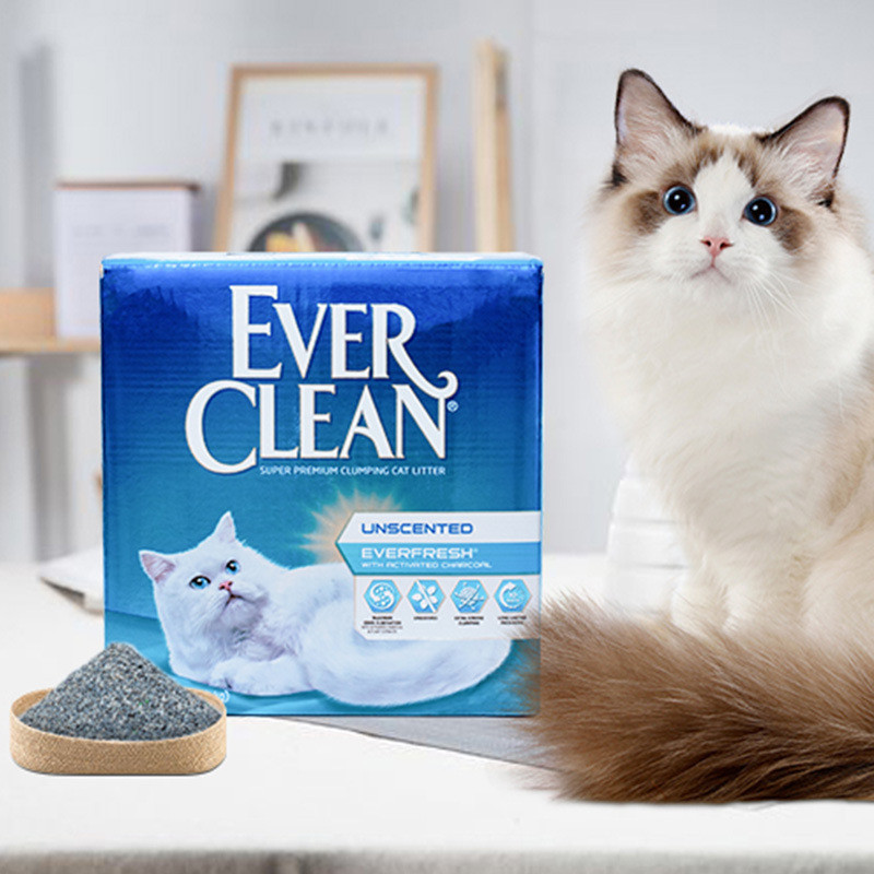热销铂钻everclean猫砂除臭膨润土蓝白标红标金标紫标绿标25/11.3图片
