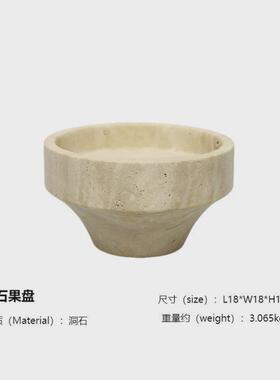 北欧简约石石洞大理苔藓绿植装饰花盆摆件客厅民宿酒店样板间售楼