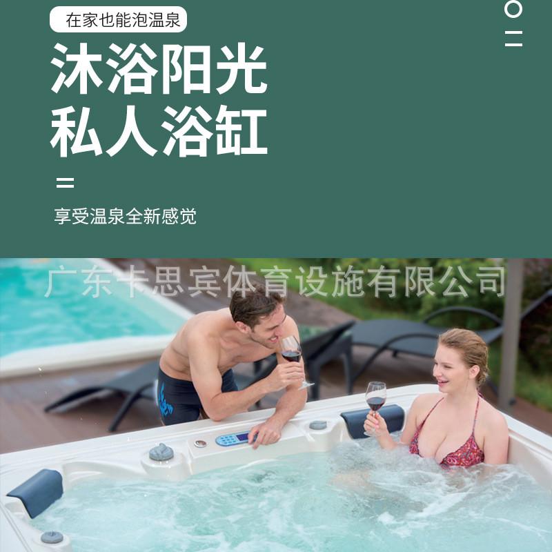 豪华户外多人浴池冲浪亚克力酒店浴缸按摩泳池家用大spa别墅浴盆